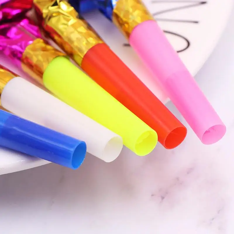 Description Picture 6 of item10Pcs/Lot Funny Blow Out Party Noise Maker Gift Kids Birthday Kids Playing Toy Blowing Dragon Whistle Noise Maker Party Decor