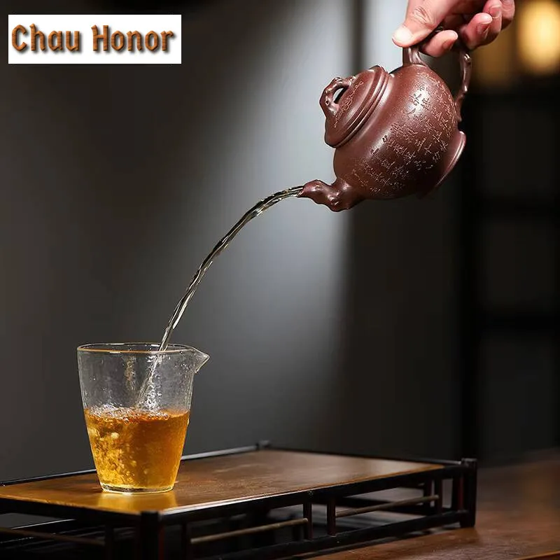 320ml Chinese Yixing Purple Clay Teapot Handmade Baochun Tea Pot Customized Filter Tea Infuser Zisha Beauty Tea Set Collection