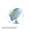 1PC Leaf Shape Soap Holder Suction Cup Sponge Dish Rack With Drain Water Bathroom Shelf For Home Storage Box Kitchen Accessories 6