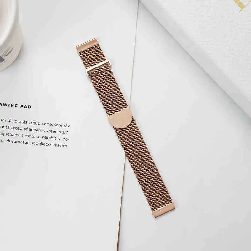 Elegant 20MM Stainless Steel Milanese Watch Band - Breathable Design