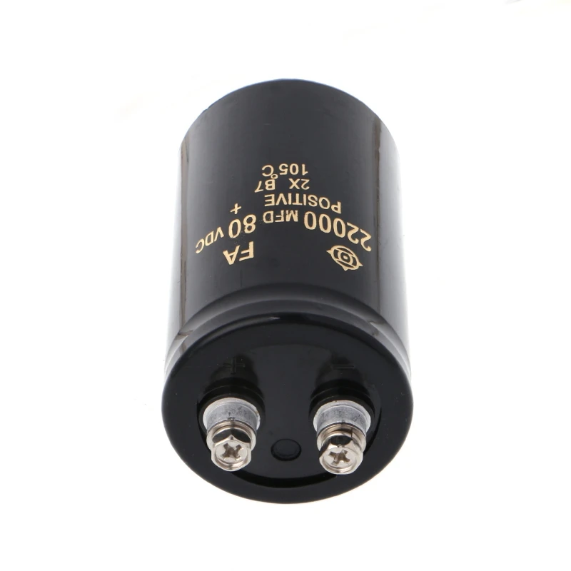 22000uF 80V Electrolytic Screw Capacitor Amp Power Supply 50x80mm 105℃ 5