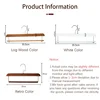 5pcs Premium Solid Wooden Pants Hanger,Non-Slip Blanket Scarf Storage Organizer Rack for Closet,Multi-functional Trouser Holder 6