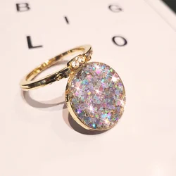 Bling Glitter Sequin Rotating Finger Ring Phone Holder and Stand (Golden)