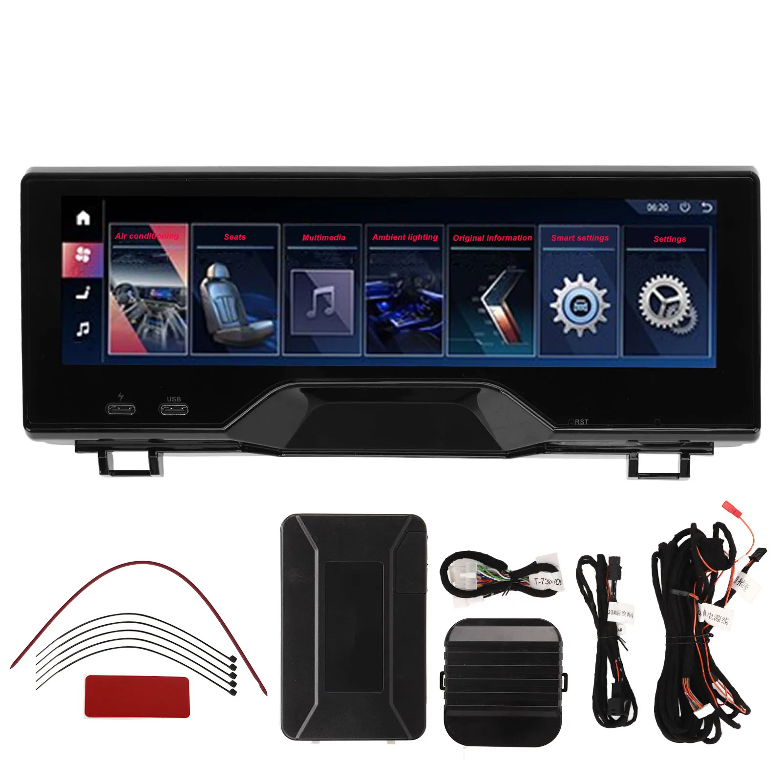 8.8in Rear Seat Video Monitor LCD Touch Screen Brightness Control Entertainment System Fit For