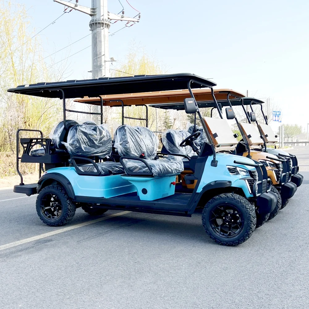 

Custom Electric Lifted Golf Cart with 60V 72V Lithium Battery 2 4 6 Seater Off Road Club Car for Sale