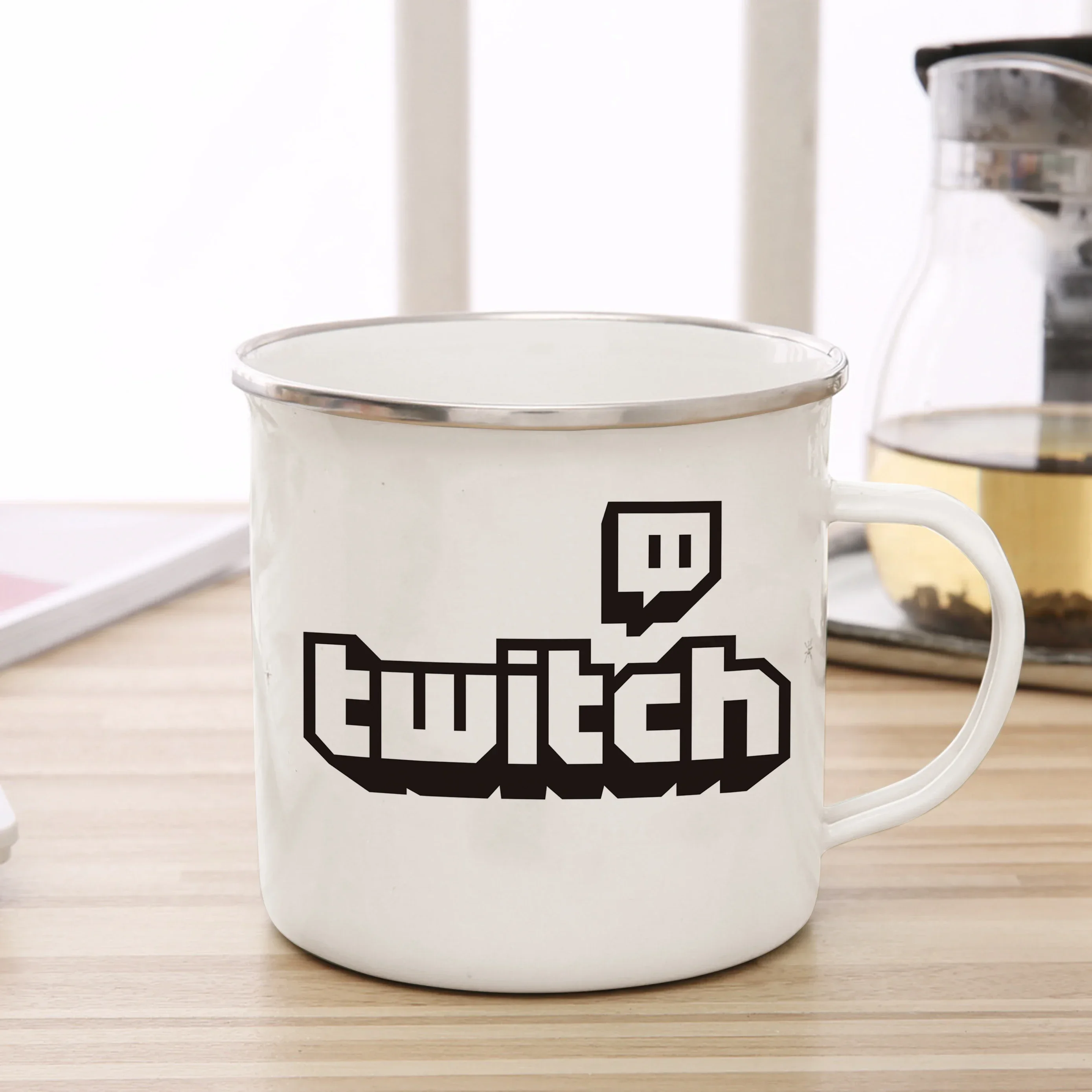 

Эмалированные кофейные чашки Twitch, уличные Дорожные Кружки для воды, для кемпинга, для костра, семейная кружка для пива, молока, лучшие подарки