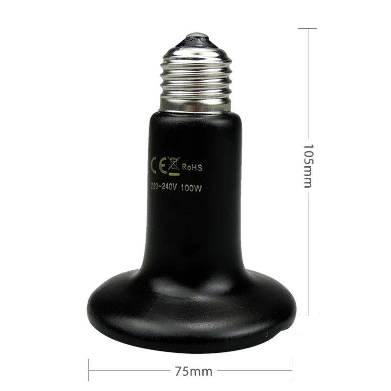 Reptile Heating Lamp Reptile Light Bulb Reptile Lamp Bulb Poultry Heating Bulb Heating Lamp Bulb Ceramic Emitter Heat Lamp Bulb for Reptile Animals