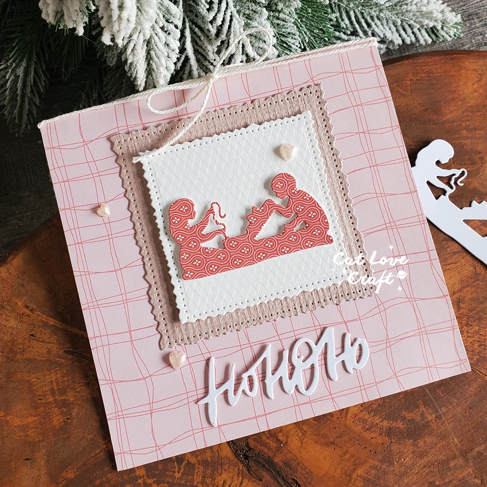 With Love At Christmas Die Cutting Set - Metal Dies For Card Making & Scrapbooking