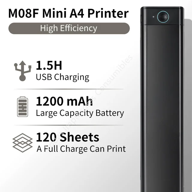 M08F A4 Mini Portable Thermal Printer Perfect for Tattoo Printing