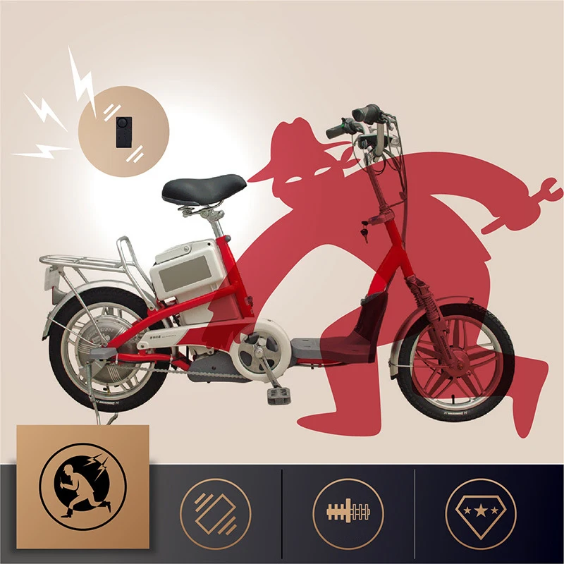 110dB Wireless Motorcycle Bike Alarm Waterproof Bicycle Security Alarm Anti-Theft Vibration Motion Sensor with Remote