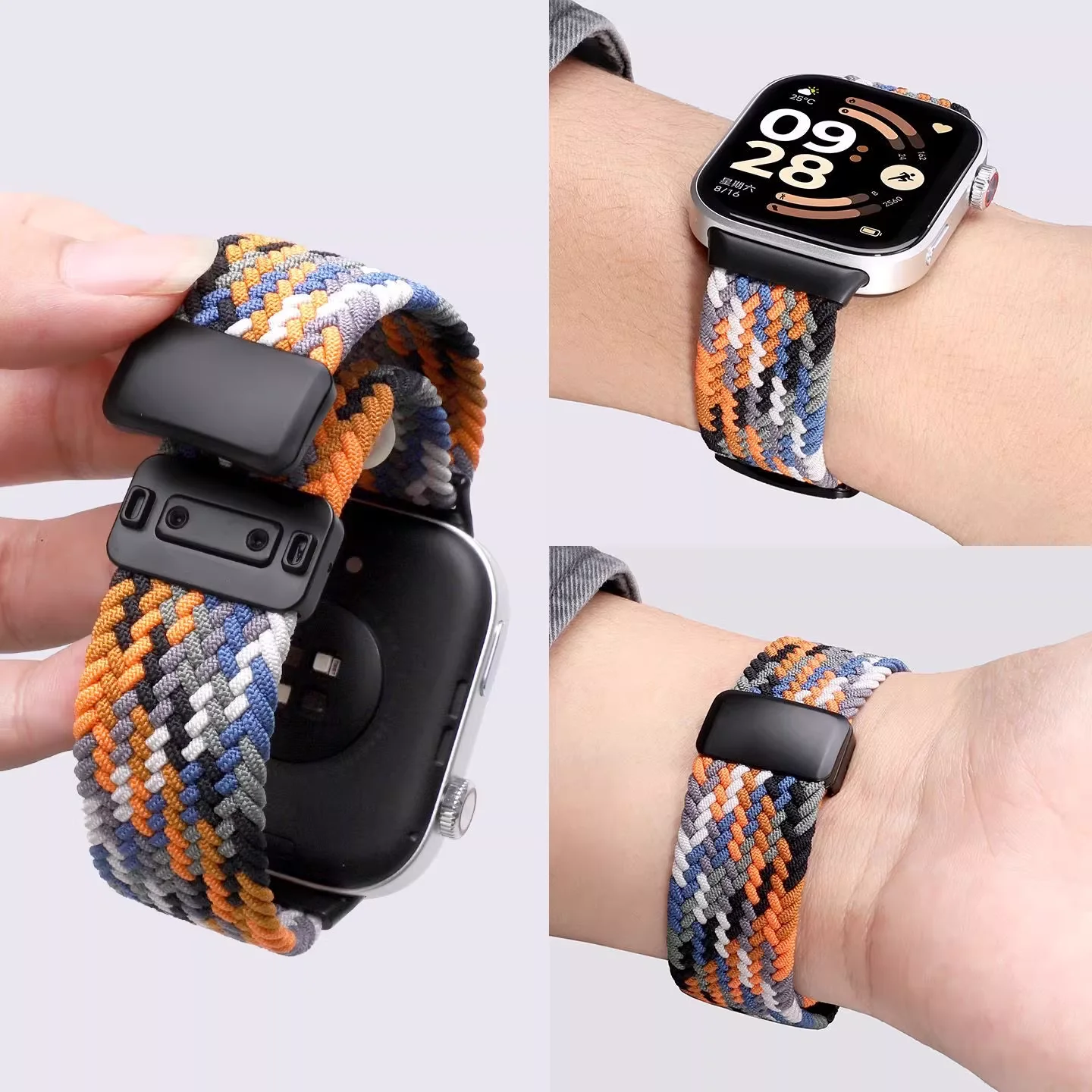 Sport Braided Adjustable Magnetic Strap for Smartwatch Accessories