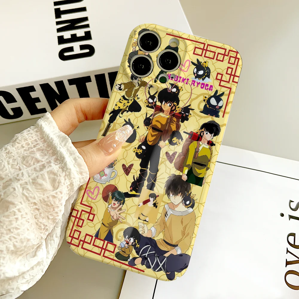 Glossy HD Hard Cover Film Anime R-Ranma P Chan Ryoga Phone Case