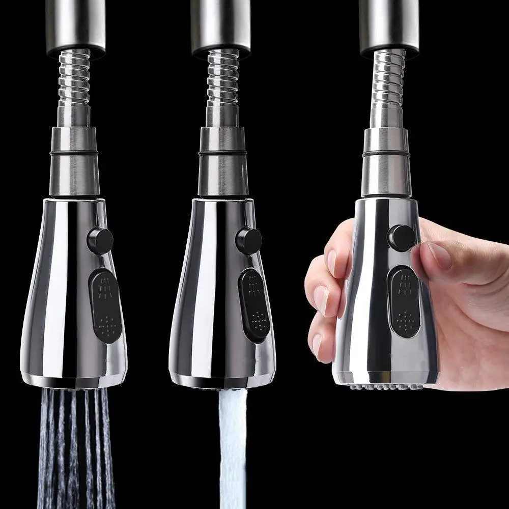 Description Picture 4 of item2 Modes Sink Nozzle G12 Plating Nozzle pull out Faucet Aerator Kitchen Basin Water saving Faucet Filter Replaceable Mixer Spraye