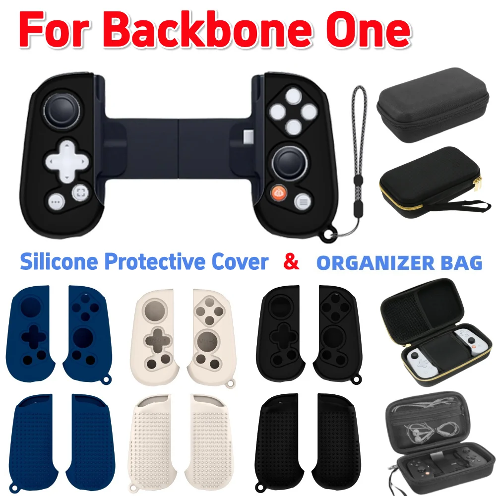 Protective Anti-Slip Silicone Grip Case with Lanyard for Mobile Gaming Controller