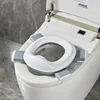 3 in 1 Travel Toilet Seat Foldable Blue Children Potty With Bags Baby Pot Portable Silicone Baby Potty Training Seat 3
