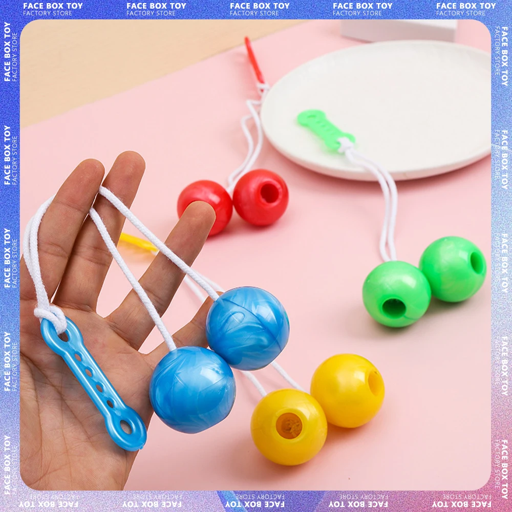 

Lato Lato Toy Ball Click Clack Ball Pro-Clackers Bump Clackers Toys Tik Tok Old School Toy Decompression Ball For Children Gift