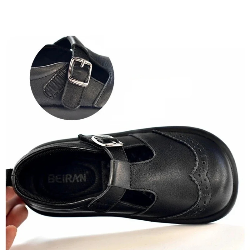 Genuine Leather Boys Leather Shoes Autumn Spring Cow Leather Children's School Shoes Party Baby Girls' Casual Shoes 6