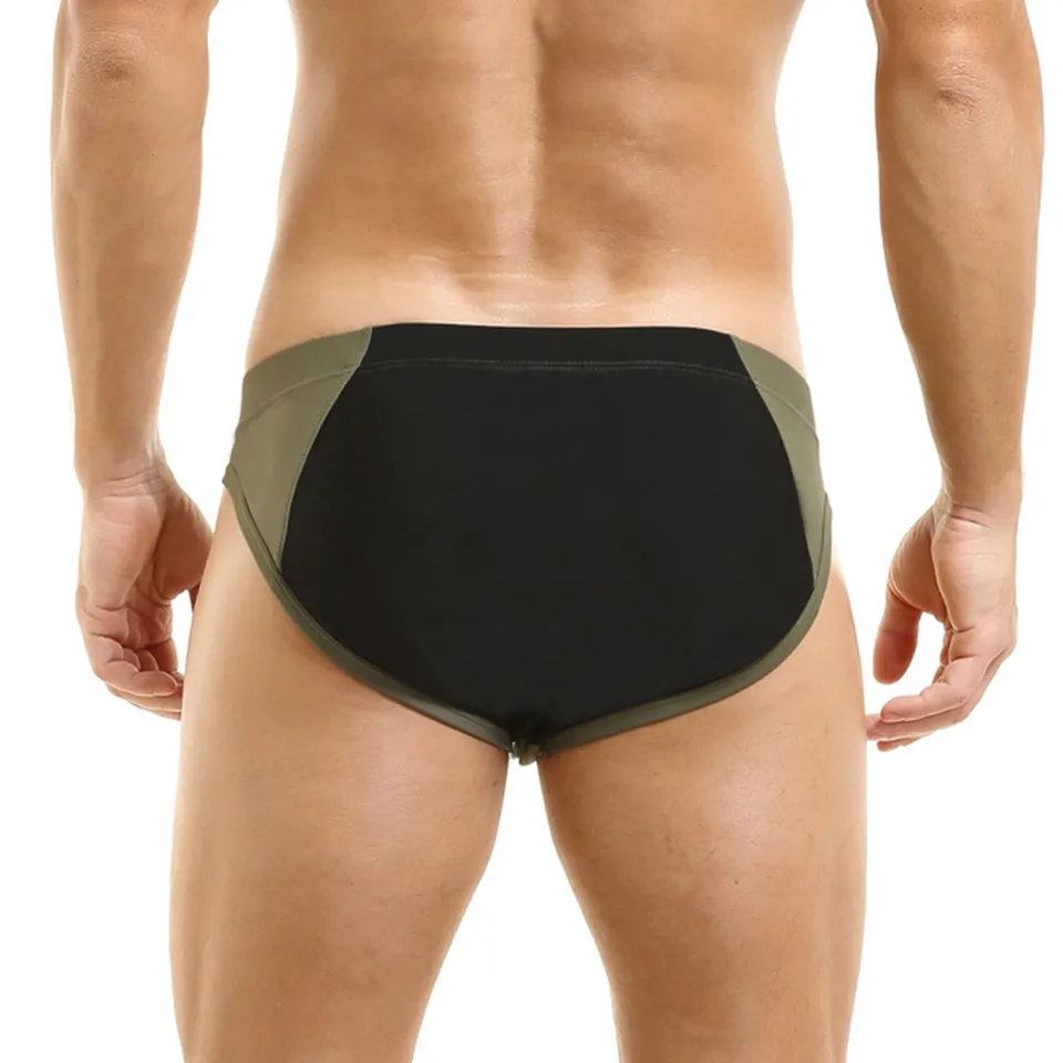 Men's Sexy Front Zipper Briefs Swimwear