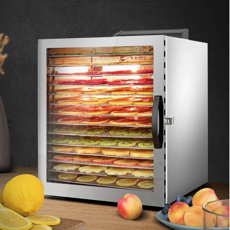 Uck Dryer Food Household Stainless Steel Fruit and Vegetable Dehydration Air Dryer Pet Meat Dry Ingredients Dryer 220V