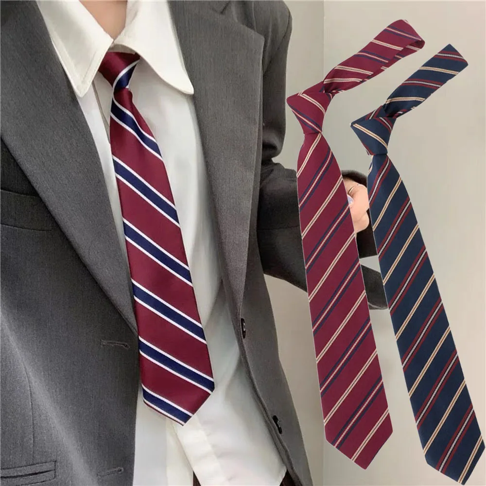 

Модные галстуки JK униформа для унисекс галстук в стиле колледжа в полоску Повседневный галстук для рубашки винтажный цветной галстук в стиле преппи аксессуары галстук