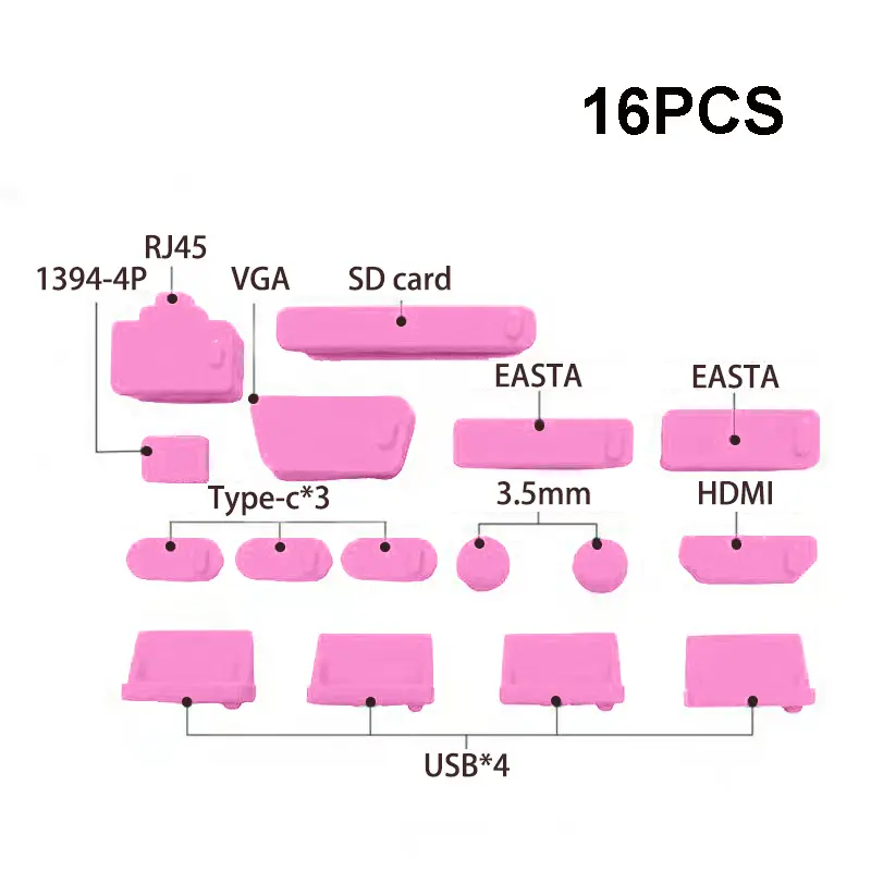 16pcs Colorful Silicone Anti Dust Plug Cover Stopper Laptop dust plug laptop dustproof usb dust plug Computer Accessories - Image 10