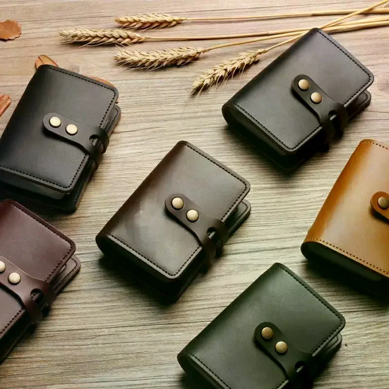 Fashion PU Leather Men 30 Bits Card Case Business Card Holder Credit Passport Card Bag ID Passport Card Wallet