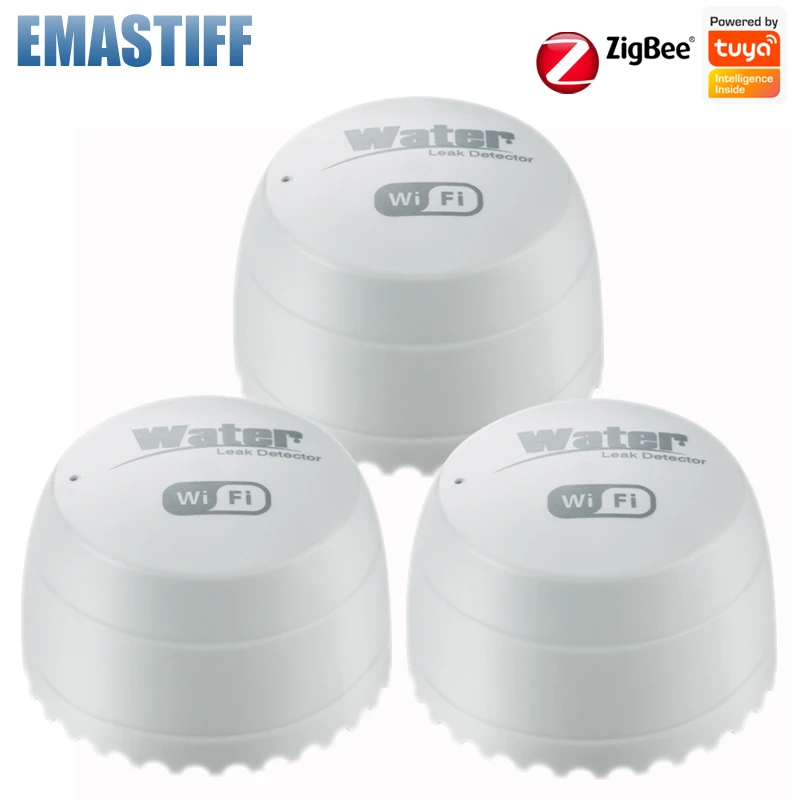 ZigBee Water Leak Detector Via Tuya Smart Life App Real Time Monitoring