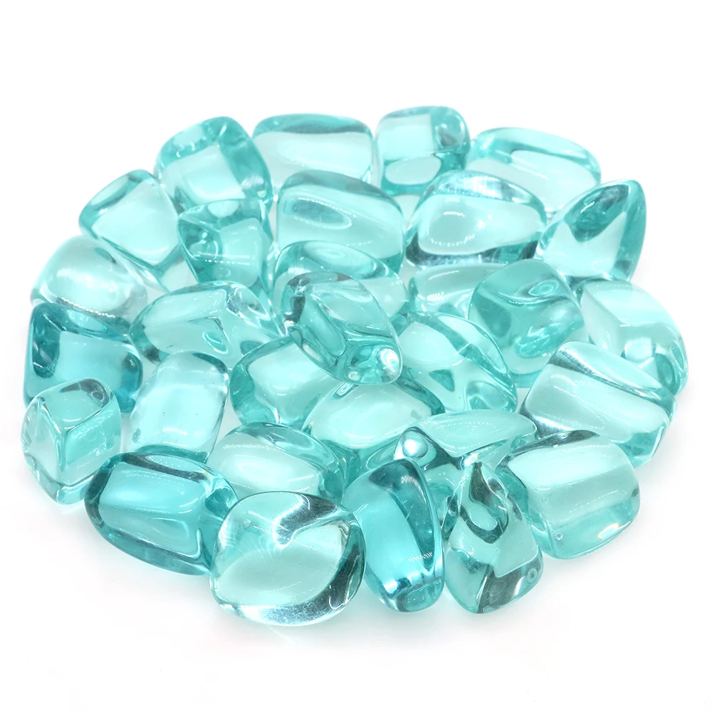 Wholesale Natural Ocean Blue Obsidian Tumbled Stones - Healing Energy Crystals for Home Decor and Aquarium Display