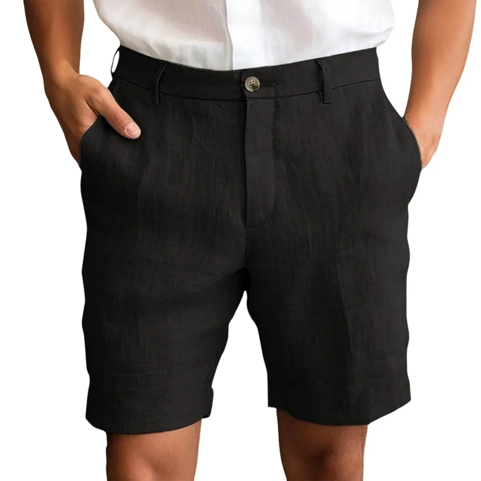 Men's Summer Cotton Linen Casual Shorts