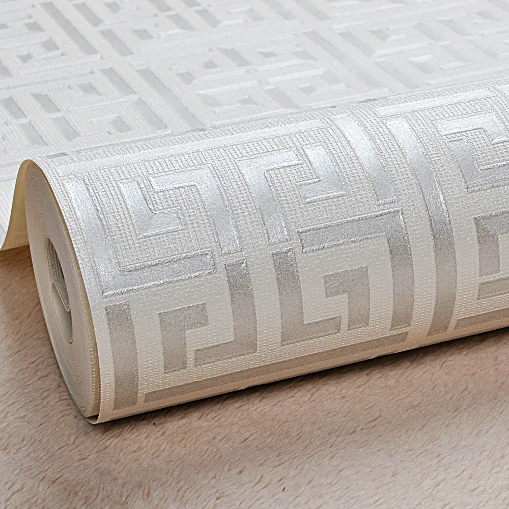 White Gold Greek Key Pattern White Wallpaper Modern Geometric Metallic Vinyl Wall Paper Roll Teal,Black,Silver,Rose Gold tales of the greek heroes