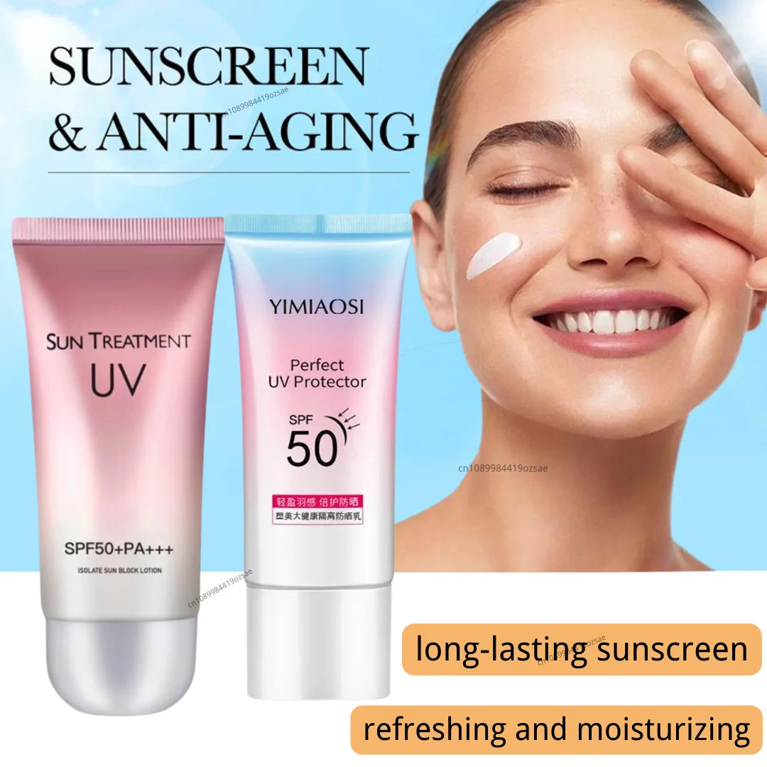 Hydrating Sunscreen Broad Spectrum SPF 50+ UV Isolation Sun Cream Moisturizing Sun Block Water-Resistant & Non-Greasy Sunscreen facial sunscreen sunscreen cream