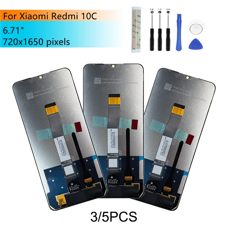 

Дигитайзер сенсорного экрана в сборе с рамкой для Xiaomi Redmi 10C, 3/5 шт.