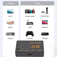 4K HDMI-compatible Switch With IR Remote Control 3 in 1 Out HDMI-compatible Switches 3 Port VIdeo Switcher For DVD HDTV Xbox PS4 - Image 2
