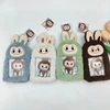 Cartoon Labubu Card Holder Kawaii Photocard Holder 3 Inch Card Storage Bag Keychain Pendant Gifts Students School Stationery 6