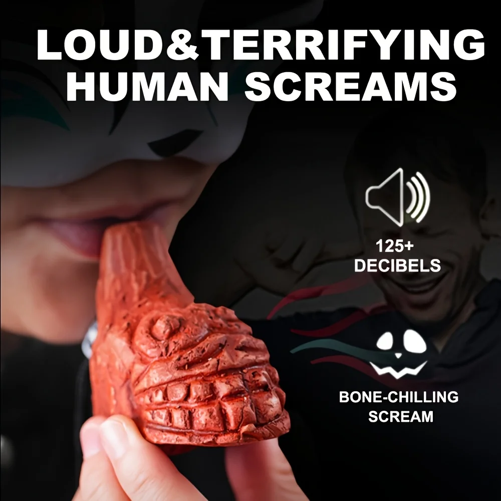Horror Scream Whistle Vibrant Aztec death whistle &ndash; up to 125+ decibels lifelike human screams