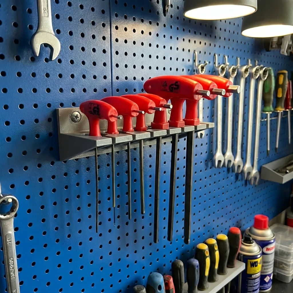 1pc 공구 랙 T-핸들 걸이형 스크루드라이버 육각 스크루드라이버 홀더 나사 소형 부품 소형 추가 도구 배치 보관 랙