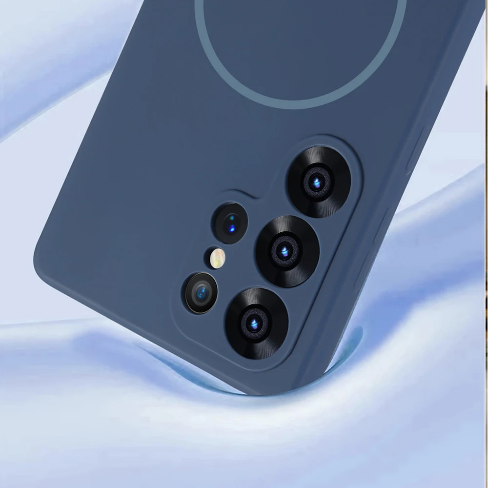 Magnetic Wireless Charging Liquid Silicon Phone Case