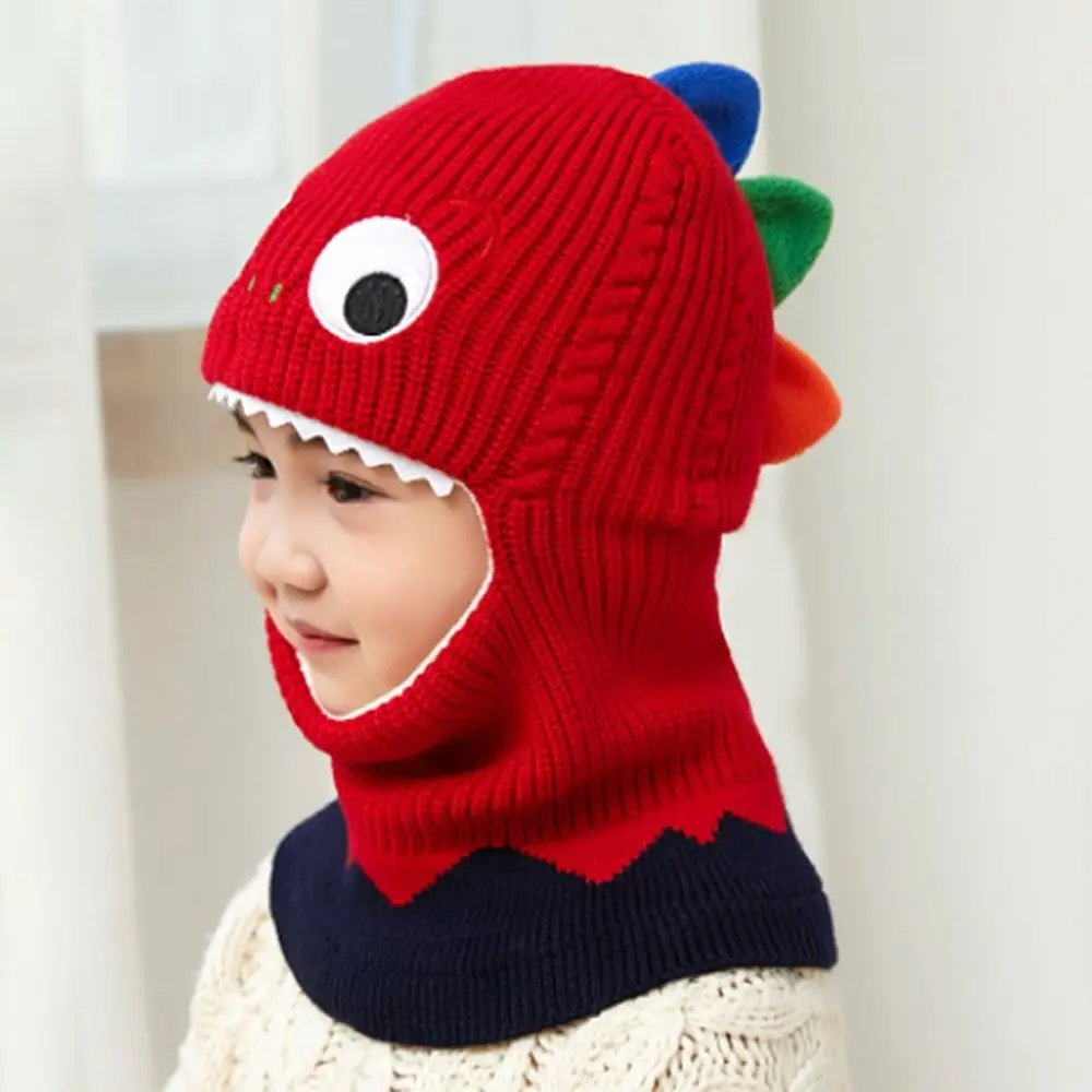 

Boy Girl Knit Hat Protect Neck Hat Windproof Hat Winter Knit Hat Fashion Child Girls Earflap Caps For 2 to 7 Years Old