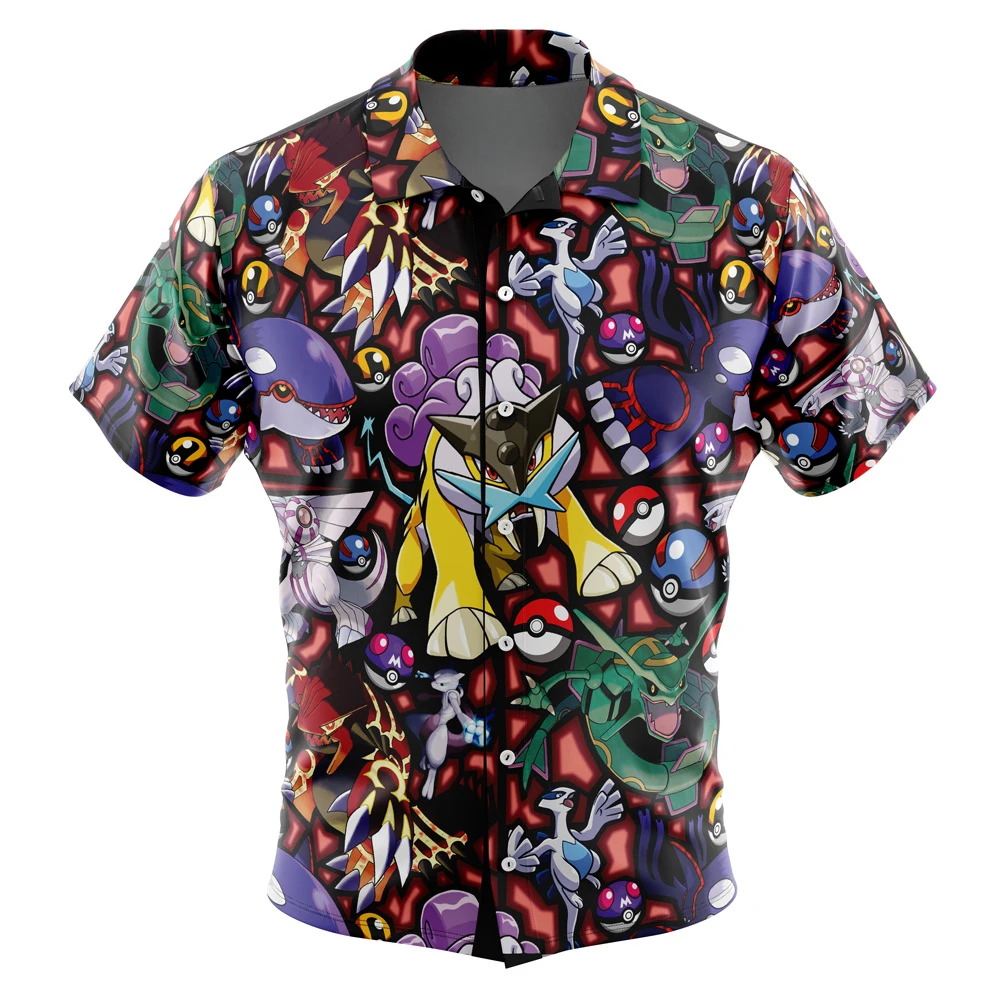 Tri Force Zelda Button Up Hawaiian ShirtFashion Trend Breathable Loose Versatile Casual Sports Summer Men 5