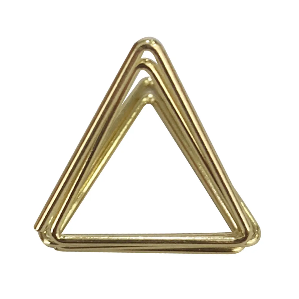 10Pcs Triangle Shape Card Holders Metal Table Place Cards Holders Creative Triangle Name Sign Stand for Wedding Party