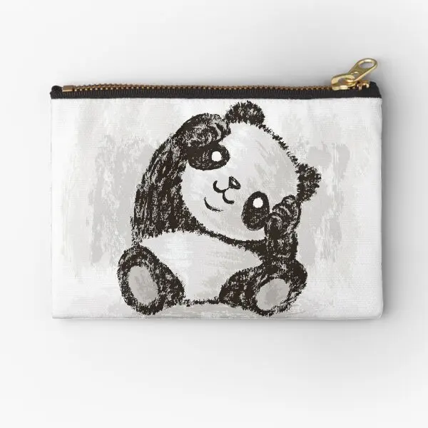 

Cute Panda Zipper Pouches Money Wallet Pure Coin Cosmetic Panties Bag Underwear Pocket Small Socks Women Storage Men Key