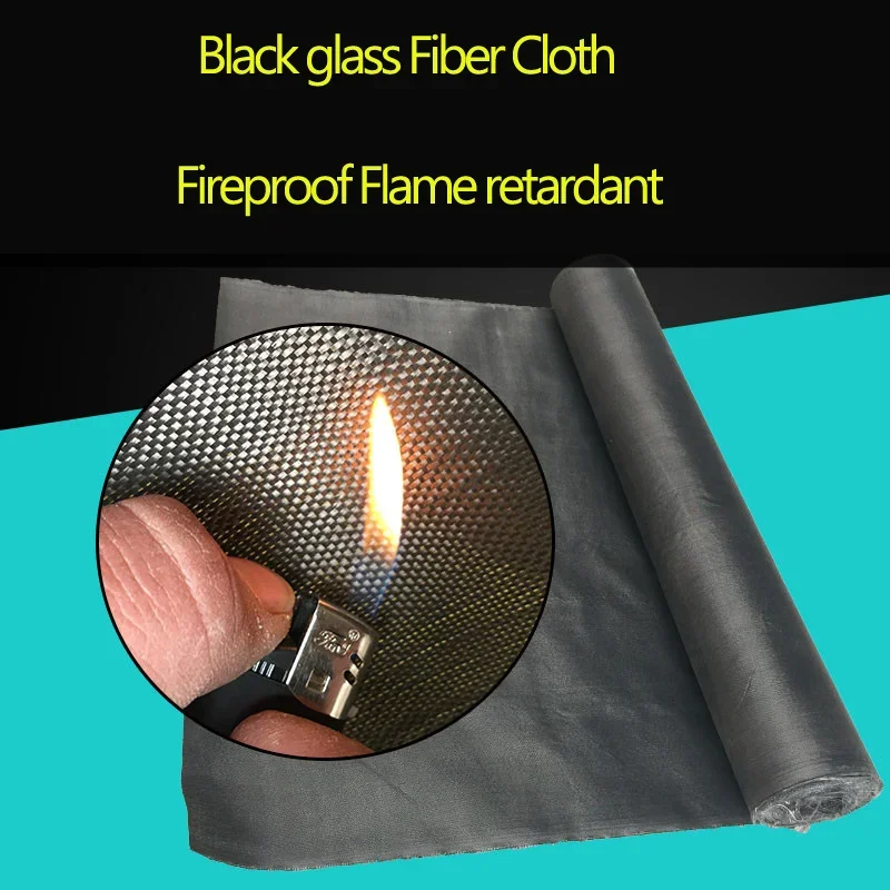 High-density Black Glass Fiber Cloth Fireproof Retardant Partition Material Heat and Cold Insulation Textile Wallcoverings glass fiber cloth