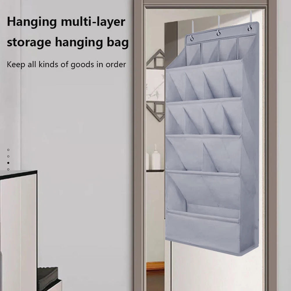 Over-the-Door Shoe Organizer Holds 12 Pairs Hanging Shoe Organizer Closet Shoe Organizer Door Shoe Storage Rack with Pockets