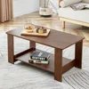 Coffee Tables for Living Room 2-Tier Sofa Side Table Modern Rectangular Coffee Table Living Room Furniture Center Café 1