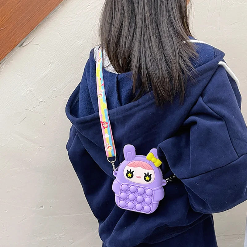 Children Cartoon Cute Small Silicone Bags 2022 Spring Summer New Wallet Fashion Girl Mini Messenger Accessories Bag