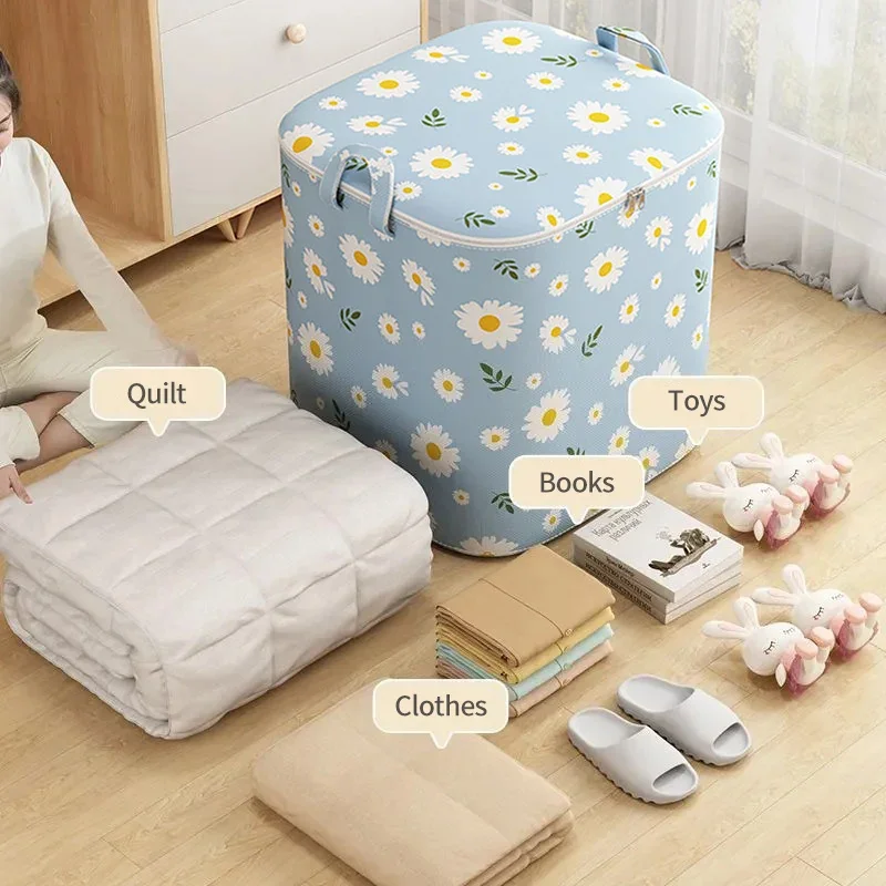 Foldable  Clothes Storage Bag Wardrobe Quilt Clothes Organizer  Non-woven Large Capacity Wardrobe Clothing Organizer Pouch 4