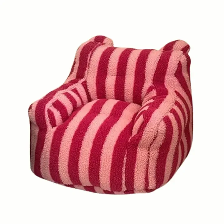 Small Sofa Household Children's Balcony Corner Small Stool Safe and Healthy Lightweight Striped Children's Bean Bag Sofa images - 6