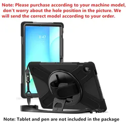 Heavy Duty Shockproof Kickstand Silicone Tablet Cover for Tab S9 FE Plus 12.4 (Black)