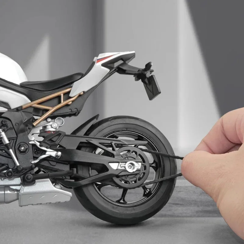 Big Size Diecast Alloy 1:9 Scale BMW S1000RR Motorcycle Model Sound Light Collective Metal Motorbike Toys Kids Boys Toy Gift 6