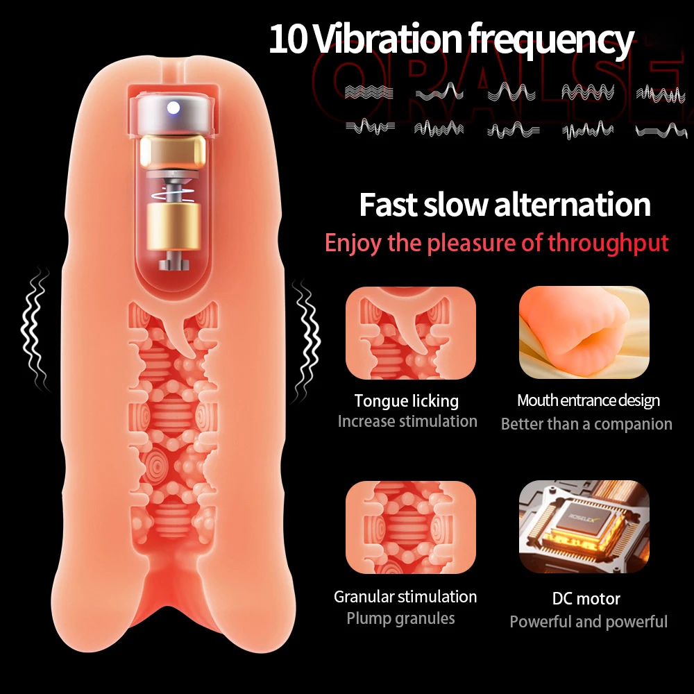 Automatic Male Masturbator Cup Vibrator Tongue Licking Blowjob Real Vagina Pocket Pussy Penis Oral Sex Toy For Adult Men Sexshop_voghion.com